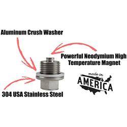 Votex - M16 X 1.5 MM Stainless Steel Engine Magnetic Oil Drain Plug with Neodymium Magnet - Made In USA - Part Number DP009