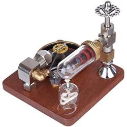 Teerwere Stirling Engine Motor Piston Stirling Engine Model Speed Control External Combustion Engine Steam Engine Science Education Equipment Birthday Gift (Color : Silver, Size : One Size)