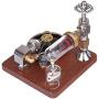 Teerwere Stirling Engine Motor Piston Stirling Engine Model Speed Control External Combustion Engine Steam Engine Science Education Equipment Birthday Gift (Color : Silver, Size : One Size)
