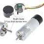Encoder Metal Gearmotor 12V DC Low Speed 35RPM Gear Motor with Encoder for Arduino and 3D Printers