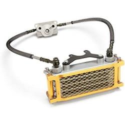 Dirt Pit Bike Oil Cooler Cooling Radiator Engine Kit Universal For 125 140cc Motorcycle - Gold