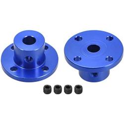 uxcell 6mm Inner Dia H15*D15 Rigid Flange Coupling Motor Guide Shaft Coupler Motor Connector 2PCS for DIY Parts