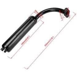 FVRITO Exhaust Muffler Pipe and gasket nut kit for 2 stroke 49cc 60cc 66cc 80cc Engines Gas Motorized Bicycle Motor Bikes Black