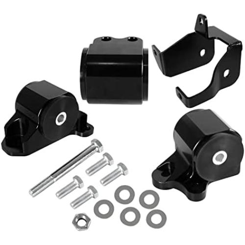 GSTP Engine Billet Motor Mount Bracket Kit Compatible with Honda Civic B or D Series B16 B18 D15 D16 1996-2000