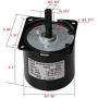 60KTYZ Synchronous Gear Motor 30RPM Dual Bearing AC Motor CW/CCW Control 115V 60Hz 10W