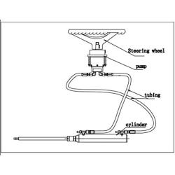 Woqi WQQW Power Assisted Sterndrive Marine Hydraulic Steering Kit