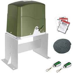 TOPENS CK700 Automatic Sliding Gate Opener Chain Drive Electric Gate Motor for Heavy Driveway Slide Gates Up to 1600 Pounds, Security Gate Operator AC Powered with 20ft Roller Chain and Remote Control