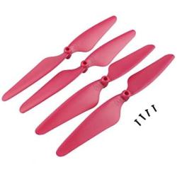Upgrade Motors Main Blade Propellers for Hubsan H502E H502S Drone Replacement CCW CW with Metal Gear RC Quad Copter Spare Parts Set (Red)