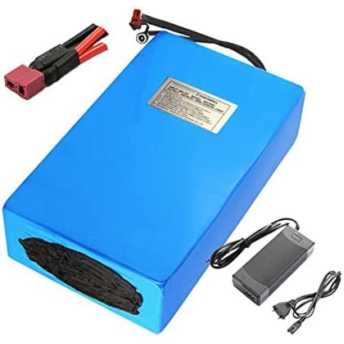 Wnicek 48V E-Bike Battery Pack 13S8P 25AH Rechargeable Li-ion Battery for Scooters Tricycles Golf Cart Electric Tools Suitable for 250W-1200W Motor(with Charger + BMS)