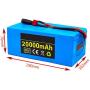 Jieoto 36V 20000mAh E-Bike Battery 20Ah 10S 5P Li-ion Battery Pack for 100W-500W Motor with BMS and Charger Fit for Scooters Electric Street Bikes Electric Tricycles