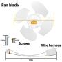 W10124096 Condenser Fan Motor Kit Replaces WP2188874 udqr107w3 AP4318657 PS1957416 W10124096VP Refrigerator Condenser Fan Motor