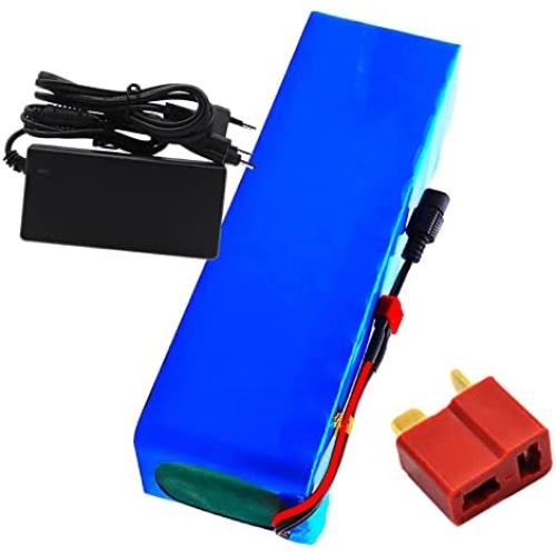 Jieoto 48V 10Ah 13S 3P Lithium-ion Battery Pack 10000mAh Electric Bike Li Battery Fit for 200W 250W 350W 500W 750W 1000W Motor with Charger for Golf Cart Electric Scooter Tricycles