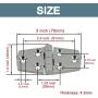 Ayunwei 3’’ x 1.5’’ Door Hinge 316 Stainless Steel Marine Grade Hinges for Boat, Cabinet, Hatch, RVs of 2 pcs