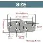 Ayunwei 3’’ x 1.5’’ Door Hinge 316 Stainless Steel Marine Grade Hinges for Boat, Cabinet, Hatch, RVs of 2 pcs