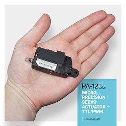 PROGRESSIVE AUTOMATIONS 7.4V DC Precision Linear Servo Actuator (1.06 in. 1.34 lbs.) – with positional Accuracy up to 100um. Durable Electric Stroke & Innovative DC Motor. PA-12-10613474T