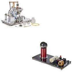Sunnytech Hot Air Stirling Engine Motor Spark Gap Tesla Coil Artificial Lightning Generator SC02M-WH12