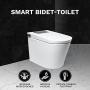 Trone Nobelet NETBCDER12.WH Electronic Bidet Toilet, Floor-Mounted Toilet Bowl with Heated Toilet Seat and Bidet with Dryer, Advanced Smart Toilet for Bathroom, White