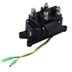 GSKMOTOR Winch Solenoid Relay 12V 250A for ATV UTV SUV Jeep Trailer Hydraulic Pump Lift Jack, Replace OEM Part # 63070 62135 74900 2875714 70715 with Waterproof Protecting Caps