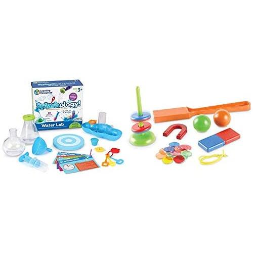 Learning Resources Splashology! Water Lab Science Kit, STEM Playtime, Water Activities, 19 Pieces, Ages 3+ & STEM Explorers: Magnet Movers, 39 Pieces