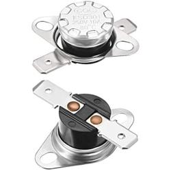 uxcell KSD301 Thermostat 80°C/176°F 10A Normally Closed N.C Adjust Snap Disc Temperature Switch for Microwave,Oven,Coffee Maker 2pcs