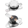 uxcell KSD301 Thermostat 80°C/176°F 10A Normally Closed N.C Adjust Snap Disc Temperature Switch for Microwave,Oven,Coffee Maker 2pcs