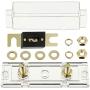 DWARFOO 2 Pack ANL Fuse Holder Clear Shell 100A ANL Gold Plated Fuses for 0/2/4/8 Gauge Car Audio Amplifier(100A, white)