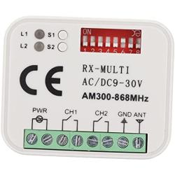 Vbestlife 2 Way Remote Control Switch Module, Universal Smart Wireless Support 300 to 868MHz, Multifrequency Remote Switch Module for Home 9 to 30V
