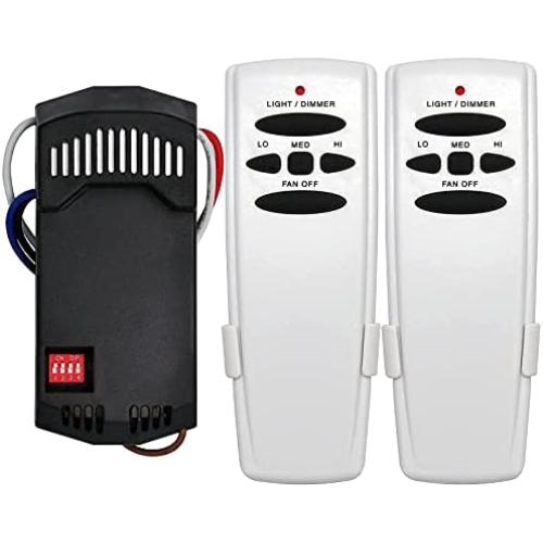 FAN28R/FAN-HD Kit + Fan-HD Remote Bundles, Universal Ceiling Fan Remote Control Kit Replacement for Hampton Bay Hunter, No Reverse, Replace Fan-HD HD5 Standard-RR7079T CHQ7078T UC7078T