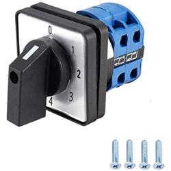 VictorsHome Changeover Switch SYW28-20 5 Positions 8 Terminals Universal Rotary Cam Selector Latching Switches 550V 20A