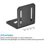 MECCANIXITY Motor Bracket Motor Mounting Holder 53x50x51mm Black for 42mm NEMA 17 Stepper Motor with Screws 2 Set