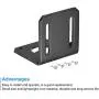 Support de moteur MECCANIXITY 53x50x51mm Noir pour Moteur Pas à Pas NEMA 17 de 42mm avec Vis (2 Kits) Support de moteur MECCANIXITY 53x50x51mm Noir pour Moteur Pas à Pas NEMA 17 de 42mm avec Vis (2 Kits)