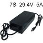 Jieoto 24V 24Ah E-Bike Li-ion Battery 7S8P Lithium Battery Pack 24000mAh Electric Bicycle Scooter with XT60 Plug/T Plug + Charger, for 250W 350W 500W 750W Bike Motor