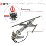 Front Passenger Side Power Window Regulator with Motor Assembly for Honda Civic 1996-2000 Coupe (2 Pins Plug)