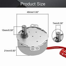Fielect Synchronous Motor AC 24V 4-5RPM Turntable Motor CW/CCW Direction 4W TYC-50 Horizontal Hole Shaft
