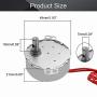 Fielect Synchronous Motor AC 12V 5-6RPM Turntable Motor CW/CCW Direction 4W TYC-50 Horizontal Hole Shaft