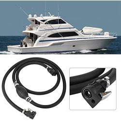 Marine Fuel Line Assembly, Yctze Marine Johnson 3/8in Boat Motor Fuel Gas Hose Line Assembly Primer Bulb Connector Black Primer Bulb Connector Johnson Gas Lineboat
