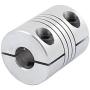 uxcell 6mm to 8mm Shaft Coupling 25mm Length 20mm Diameter Stepper Motor Coupler Aluminum Alloy Joint Connector for 3D Printer CNC Machine DIY Encoder