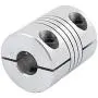 uxcell 6mm to 8mm Shaft Coupling 25mm Length 20mm Diameter Stepper Motor Coupler Aluminum Alloy Joint Connector for 3D Printer CNC Machine DIY Encoder