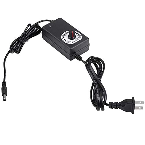 Fincos AC to DC Adapter 3-12V 2A Adjustable Power Supply Motor Speed Controller with US Plug