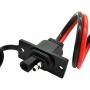 Apoi SAE Solar Power Socket Sidewall Port,Weatherproof SAE Quick Connect Solar Panel Mount Universal Flush 12AWG SAE Extension Cable-Mountable Connector [Male to Male]