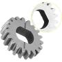 KIMISS 19Teeth Motor Gear, Stainless Steel Sunroof Motor Gear Repair Kit for Benz W202 W204 W212