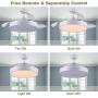 Retractable Ceiling Fan, Newday 42 inch Bladeless Ceiling Fan with Light and Remote Control, Modern Ceiling Fan with Retractable Blades, Quiet Motor, Timer, Ceiling Fans for Bedroom, Kitchen (White)