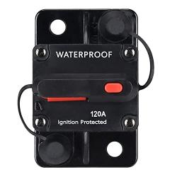 120 AmpWaterproof Circuit Breaker,with Manual Reset, 12V-48V DC,for Car Marine Trolling Motors Boat ATV Manual Power Protect for Audio System Fuse