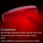 LED Rear Tail Brake Light With Nuts Washers Compatible with 50cc 70CC 90cc 110cc 125cc Taotao SunL JCL Coolster Roketa Kazuma Chinese ATVs Moped Quad 4 Wheeler Parts By OTOHANS AUTOMOTIVE
