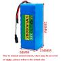 Jieoto 36V 20000mAh Rechargeable Lithium Battery 10S 8P 20Ah E-Bike Lithium-ion Battery Electric Scooters Battery Pack Fit for 200W 250W 350W 500W 750W Motor with Charger+ BMS