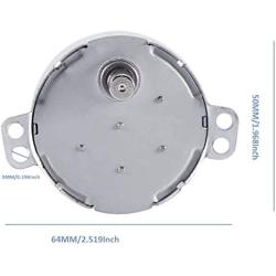 Synchronous Synchron Motor,Turntable motor,Cuptisserie motor,Turner motor with 7mm Flexible Coupling Connector Lamp Cord 50/60Hz AC100~127V 4W CCW/CW For Hand-Made, School Project, Model(2pcs 5-6RPM)