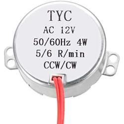 uxcell Metal Gear Synchronous Synchron Motor AC 12V 5-6RPM 50-60Hz CCW/CW 4W for Microwave Oven