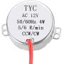 uxcell Metal Gear Synchronous Synchron Motor AC 12V 5-6RPM 50-60Hz CCW/CW 4W for Microwave Oven