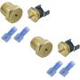 American Volt Electric Engine Fan Power Thermostat Switch Temp Sensor Threaded NPT Brass Probe 2-Pack (1/2