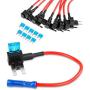 Nilight 12V Car Add-A-Circuit Fuse Tap Adapter Mini Atm Apm Blade Fuse Holder-10 Pack, 2 Years Warranty
